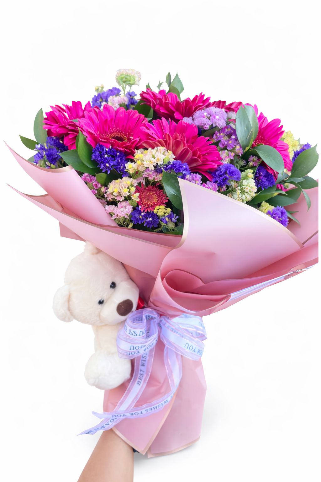 Gerberas y Peluche